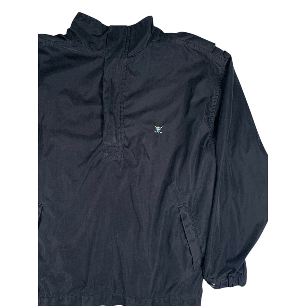 Catalina Windbreaker Pullover Mens Large Black Quarter Zip Mesh Lined Jacket